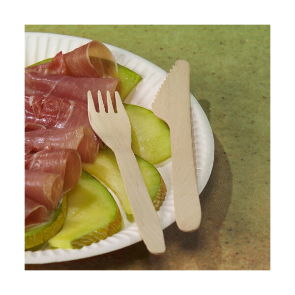 PAPSTAR Holz-Gabeln "pure", Länge: 165 mm, 100er