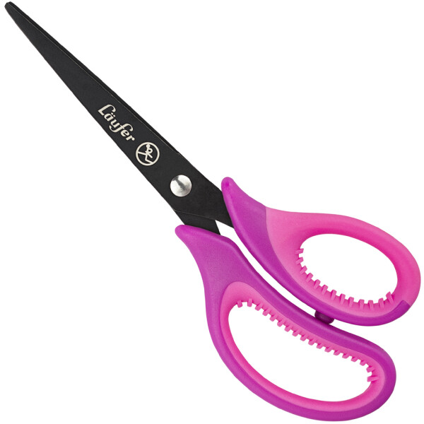 L&auml;ufer Ergonomische Bastelschere, L&auml;nge: 150 mm, lila pink