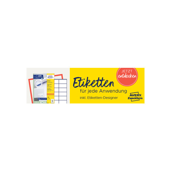 AVERY Zweckform Universal-Etiketten, 105 x 74 mm, weiß