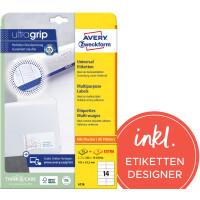 AVERY Zweckform Universal-Etiketten, 105 x 74 mm, weiß