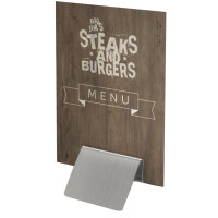 deflecto Prospekt- und Kartenhalter, Edelstahl