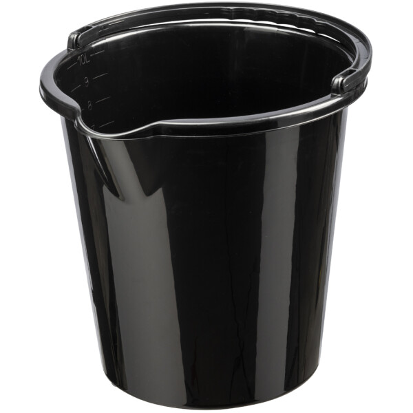 plast team Putzeimer "VANCOUVER", rund, 10 Liter, schwarz