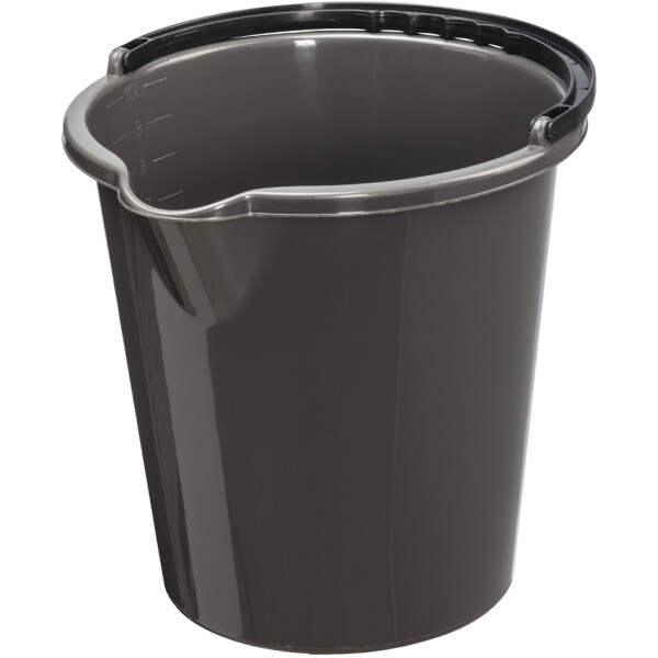 plast team Putzeimer "VANCOUVER", rund, 10 Liter, schwarz