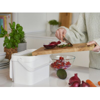 SmartStore Bioabfallbehälter 5 Liter Grün - Komposteimer Aus Recyceltem Kunststoff