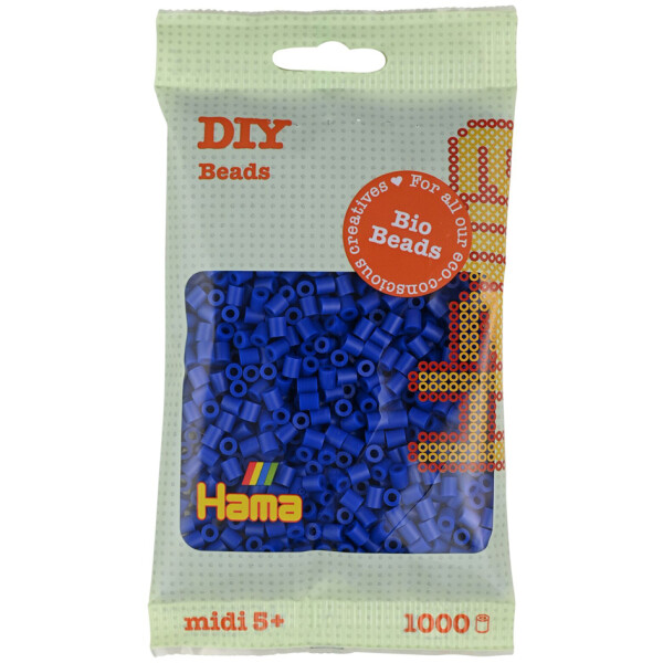 Hama Bügelperlen Bio midi, blau, im Beutel