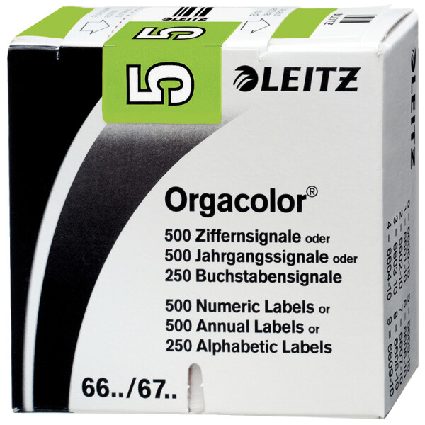 LEITZ Ziffernsignal Orgacolor "7", auf Rolle, braun