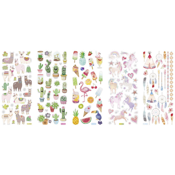 folia Glitzer-Sticker "Exotic"