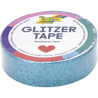 folia Deko-Klebeband Glitzer-Tape, 15 mm x 5 m, türkis