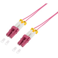 LogiLink LWL-Patchkabel, 2x LC-Duplex, OM4, dünn, 7,5 m