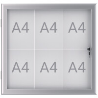 MAUL Schaukasten MAULexcite, 9 x DIN A4, Aluminium