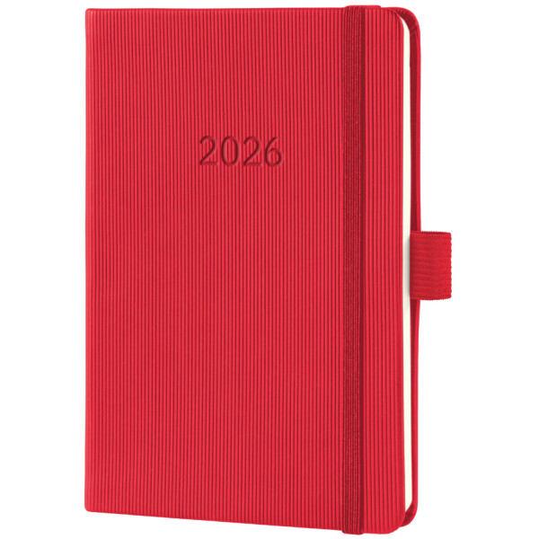 sigel Taschenkalender Conceptum 2026, ca. DIN A6, rot