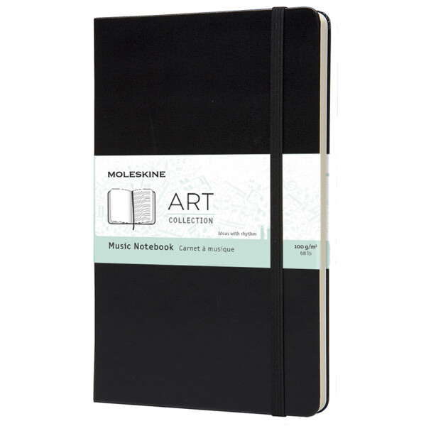 MOLESKINE Musik-Notizbuch, L A5, 100g qm, Hardcover, schwarz