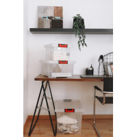EDA Aufbewahrungsbox CLiPSTOCK, 45 Liter, PP, transparent