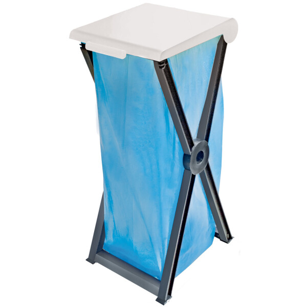 Peggy Perfect Müllsackständer, mit Deckel, schwarz weiß