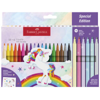 FABER-CASTELL Fasermaler Einhorn, 18+6 Kartonetui