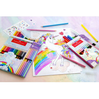 FABER-CASTELL Fasermaler Einhorn, 18+6 Kartonetui