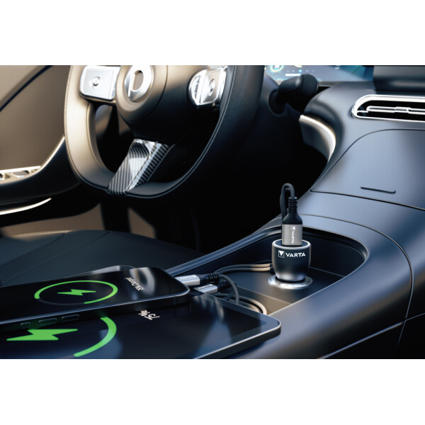 VARTA KFZ-Ladegerät "Car Charger", 1x USB-A 1x USB-C
