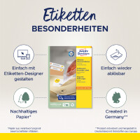 AVERY Zweckform Universal-Etiketten, 25,4 x 10 mm, 50+15 Bl
