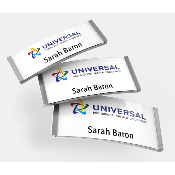 AVERY Zweckform Namensschild, 68 x 22 mm, silber, 20er Set