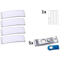 AVERY Zweckform Namensschild, 68 x 22 mm, silber, 20er Set