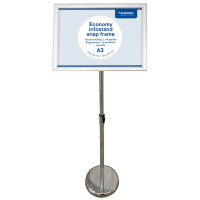 EUROPEL Infoständer ECONOMY + Plakatrahmen, DIN A4, schwarz