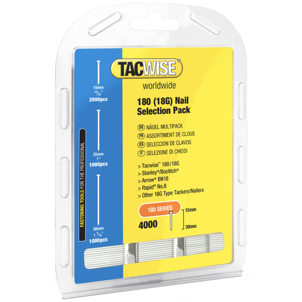 TACWISE Stiftnägel 18G 25 mm verzinkt, 5.000 Stück