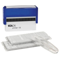 COLOP Textstempel-Set Printer 15 2 Set, blau