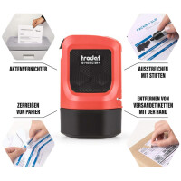 trodat Datenschutz-Rollstempel ID Protector+ - Set, rot