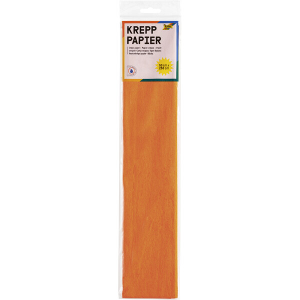 folia Krepppapier-Lagen, (B)500 mm x (L)2,5 m, hellrotorange