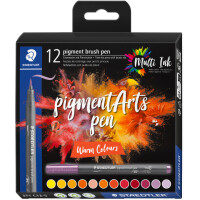 STAEDTLER Fasermaler pigment brush pen "Warm...