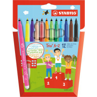 STABILO Fasermaler Trio A-Z, 12er Kartonetui