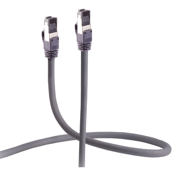FLEXLINE Patchkabel Kat. 6A, U FTP, trittfest, grau, 1,5 m