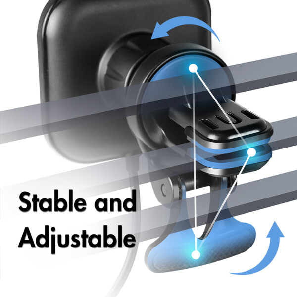 LogiLink Smartphone-KFZ-Magnethalter mit Ladefunktion
