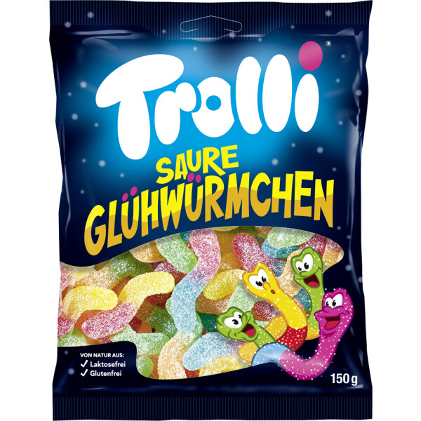 Trolli Fruchtgummi SAURE GLÜHWÜRMCHEN, 150 g