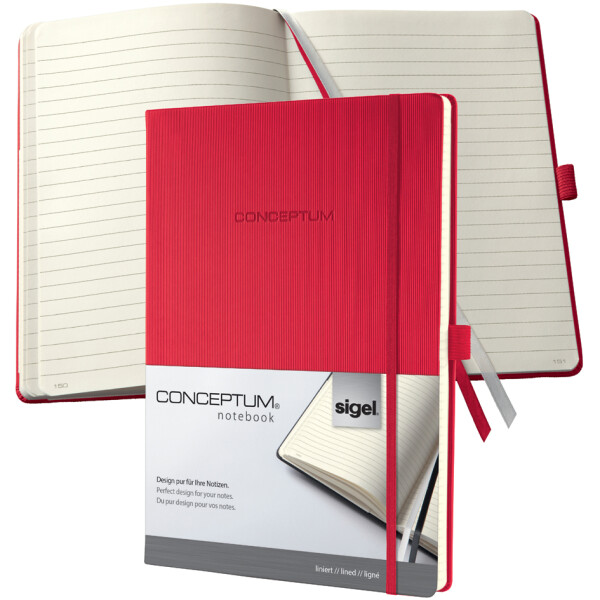 sigel Notizbuch Conceptum, DIN A4, kariert, beige
