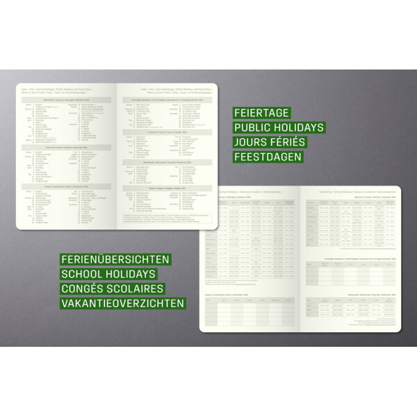 sigel Taschenkalender Conceptum 2025 2026, DIN A6, schwarz