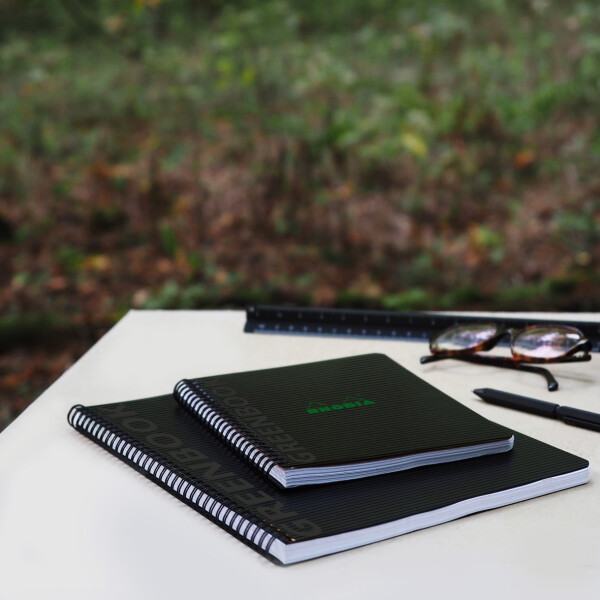 RHODIA Collegeblock GREENBOOK, DIN A5+, kariert, schwarz