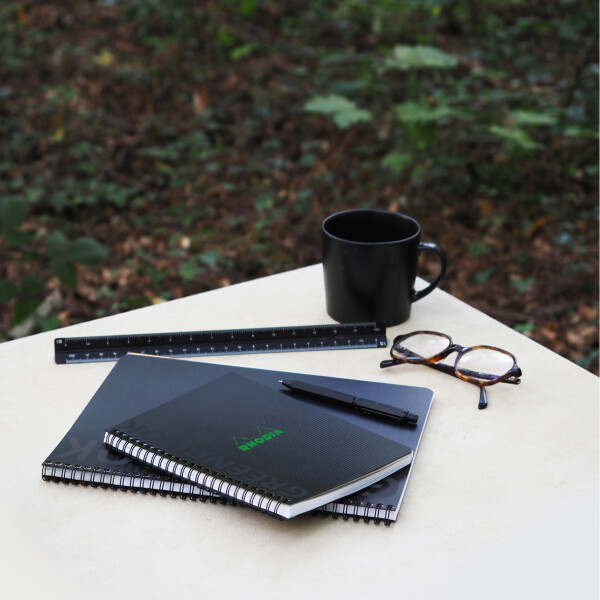 RHODIA Collegeblock GREENBOOK, DIN A5+, kariert, schwarz