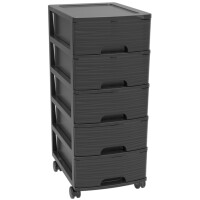 EDA Schubladenboxen-Turm STONE, A4, 5 Schübe, PP,...