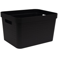 EDA Aufbewahrungsbox STONE, 18 Liter, PP, schwarz