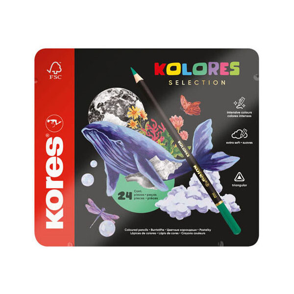 Kores Dreikant-Buntstifte "KOLORES SELECTION", 24er Etui