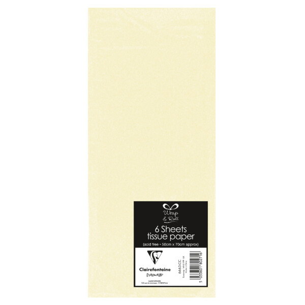 Clairefontaine Seidenpapier, (B)500 x (H)700 mm, elfenbein