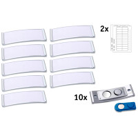 AVERY Zweckform Namensschild, 68 x 22 mm, silber, 10er Set