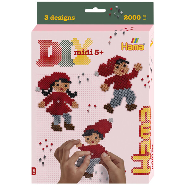 Hama B&uuml;gelperlen midi "Weihnachtswichtel", Geschenkpackung