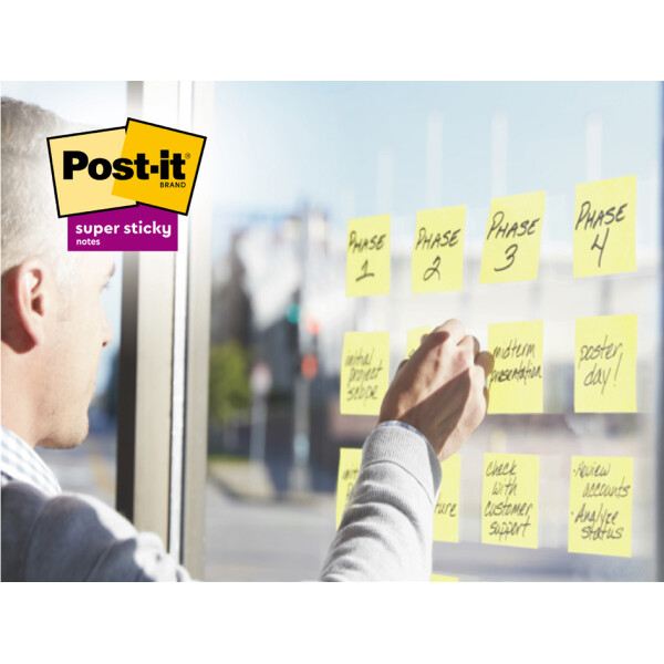 Post-it Haftnotizen super sticky notes, 76 x 76 mm, 14+2