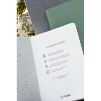 sigel Notizbuch Re-Up, DIN A5, kariert, grün