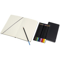 MOLESKINE Skizzen-Set Aquarell, Skizzenbuch L A5 + 12 Stifte