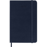 MOLESKINE Taschenkalender 2026, Tage, P A6, Hardcover, blau