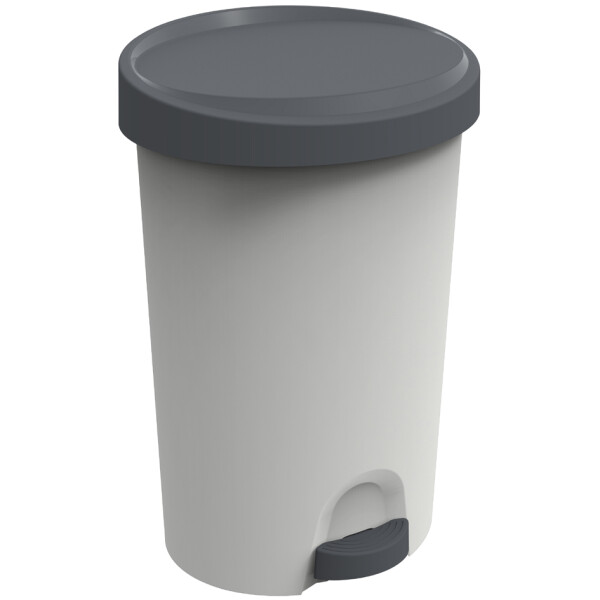 EDA Tret-Abfallbeh&auml;lter Stepy, 27 Liter, PP, grau anthrazit