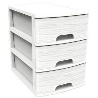 EDA Schubladenbox STONE, DIN A4, 3 Schübe, PP,...